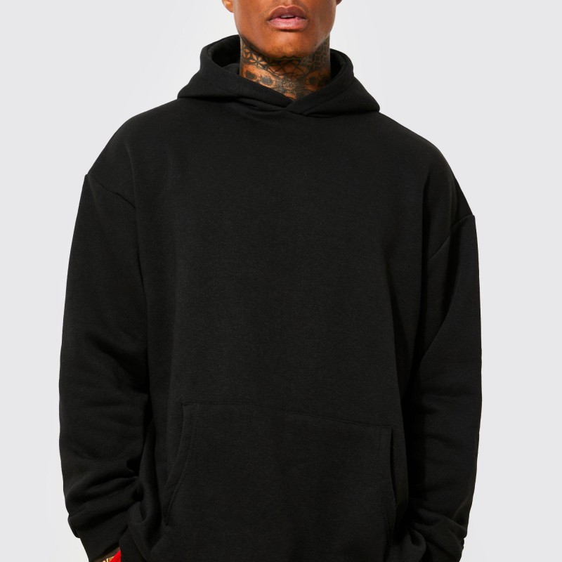 Men's Basic Hood Sweatshirt--2