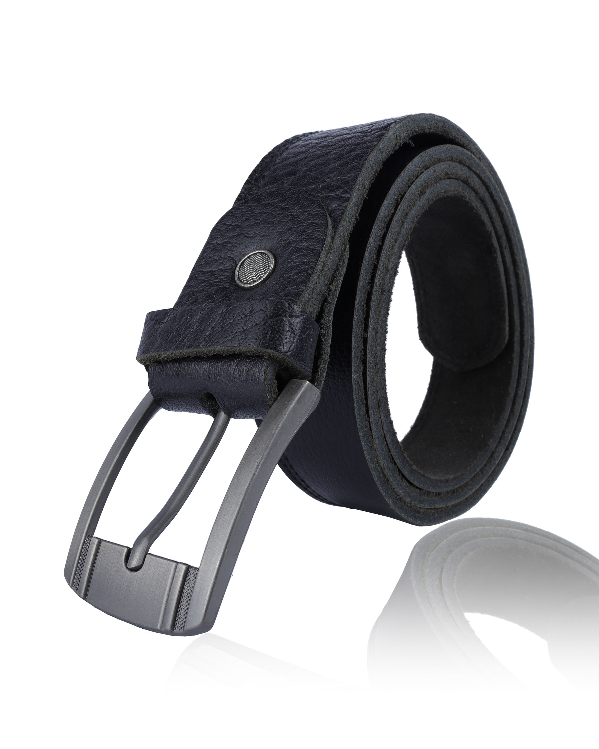 Men's Leather Belt With Stylish Buckle