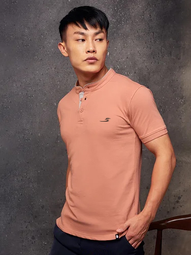 Chinese collar t-shirt for men