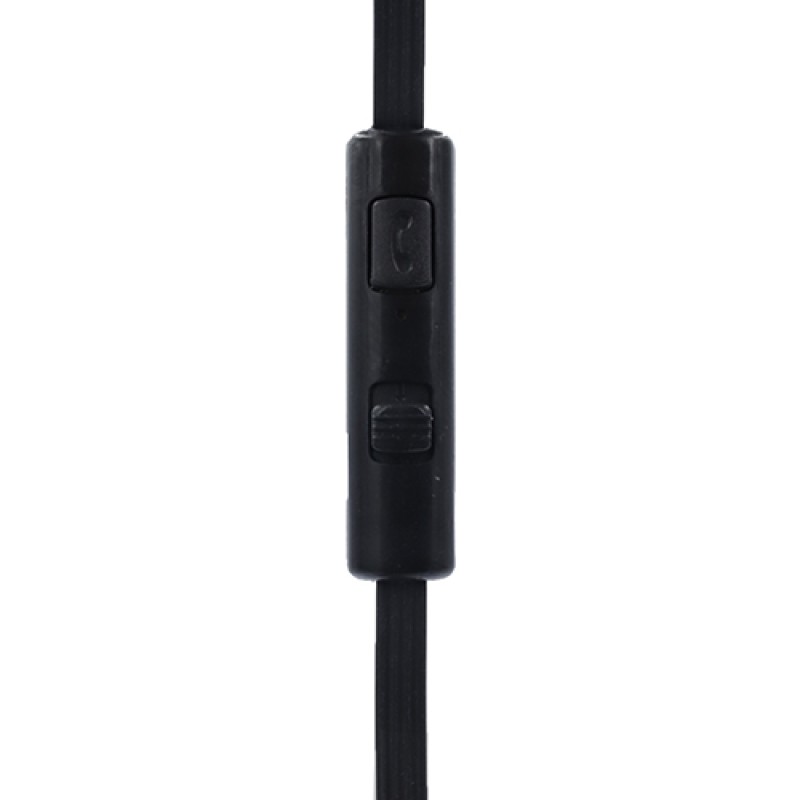 Black Headphones with Tangle Free Cable--3