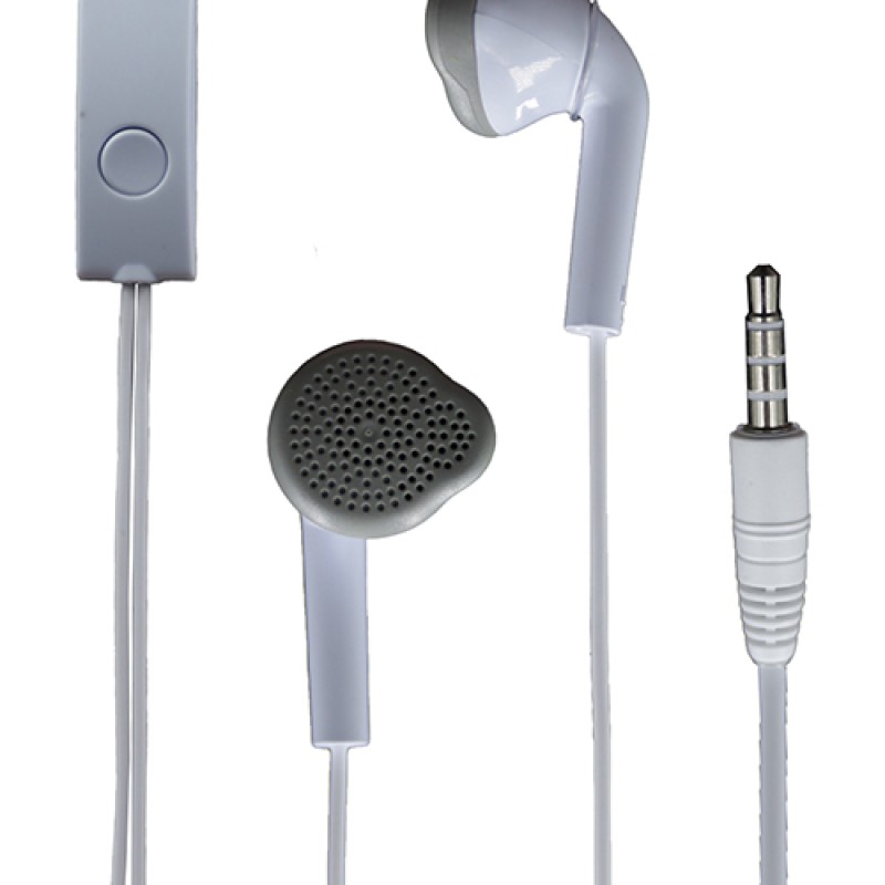 White Headphones with HQ Voice And Music Tangle Free Cable--0