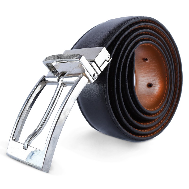 2 In One Leather Belts with 2 Different Colors Side--1