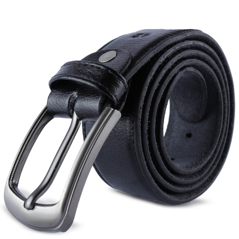 Leather black Belt for Men's in 2 Styles--0
