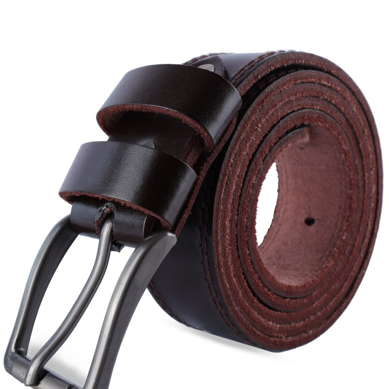 Men's Maroon Leather belt 100% genuine leather--1