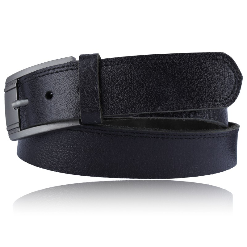 Men's Leather Belt With Stylish Buckle--1