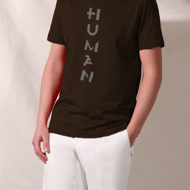 Printed Round Neck T-Shirt For Men--2