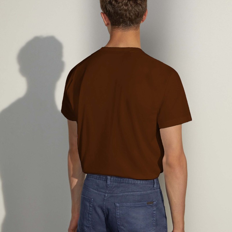 Plain Round Neck T-Shirt For Men--1