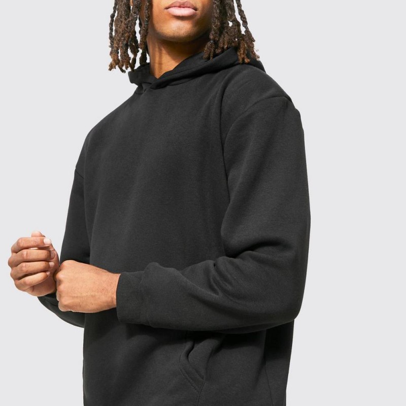 Men's Basic Hood Sweatshirt--0