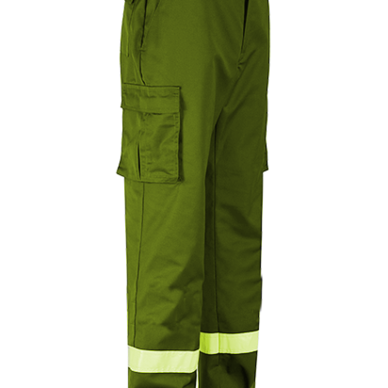 cargo trousers with radium strip in green--2
