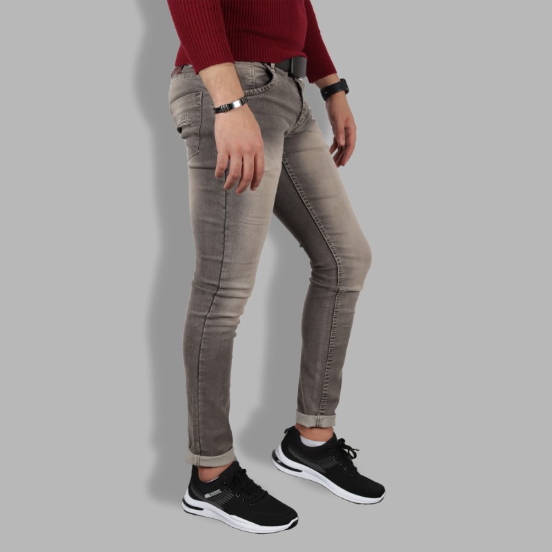 Minora - Slim Fit Grey Black with Premium Shade Denim Jeans for Men--1