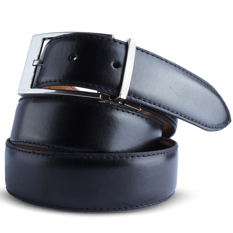 2 In One Leather Belts with 2 Different Colors Side--0