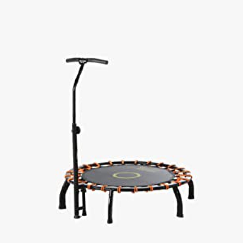 TP Fitness 42" Folding Mini Trampoline, Exercise Trampoline with Adjustable Foam Handle,--0