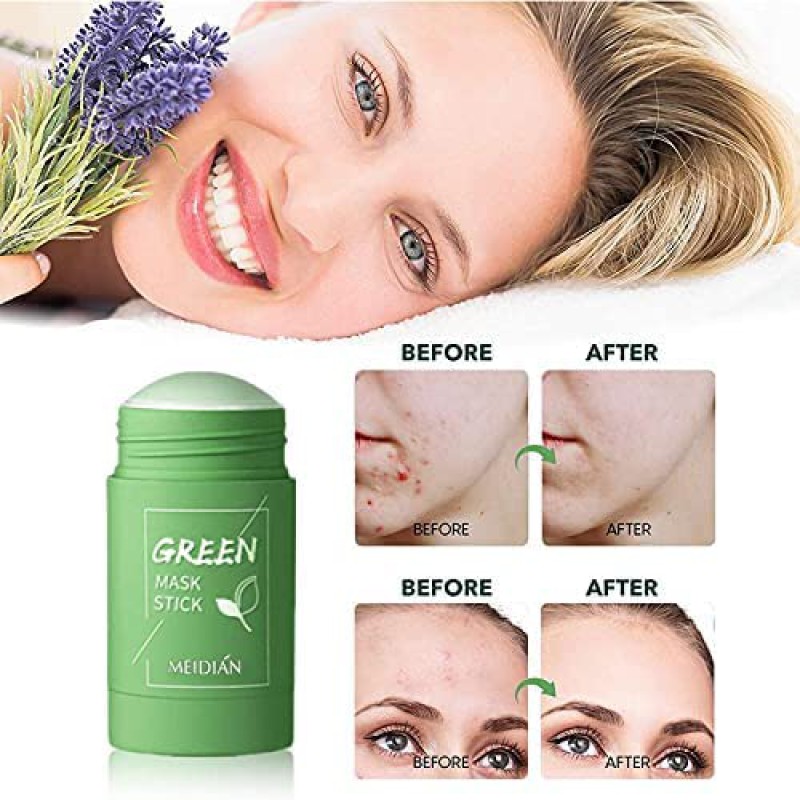 Green Tea Mask Clay Stick For Face | Poreless Deep Cleanse Mask Stick | Acne Face Mask | Blackhead Remover | Works For A--2