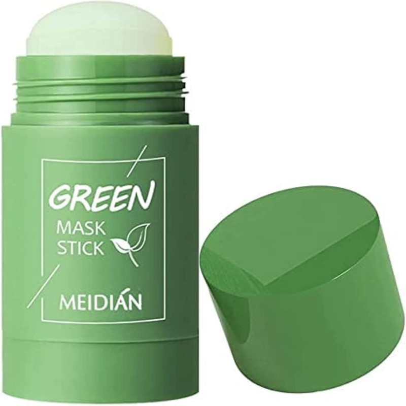 Green Tea Mask Clay Stick For Face | Poreless Deep Cleanse Mask Stick | Acne Face Mask | Blackhead Remover | Works For A--0