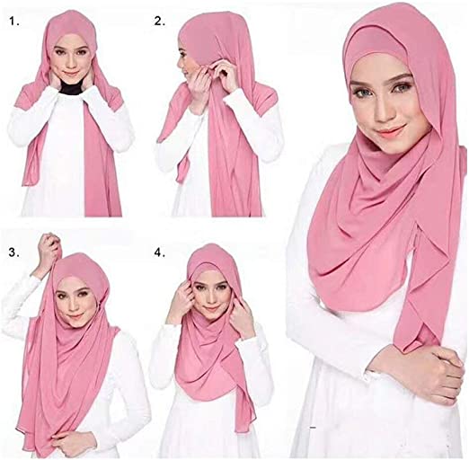 Hijab For Women - Super Soft Plain Bubble Chiffon Scarf - Hijab shayla - Shawls Headband Muslim Hijabs - ideal gift for