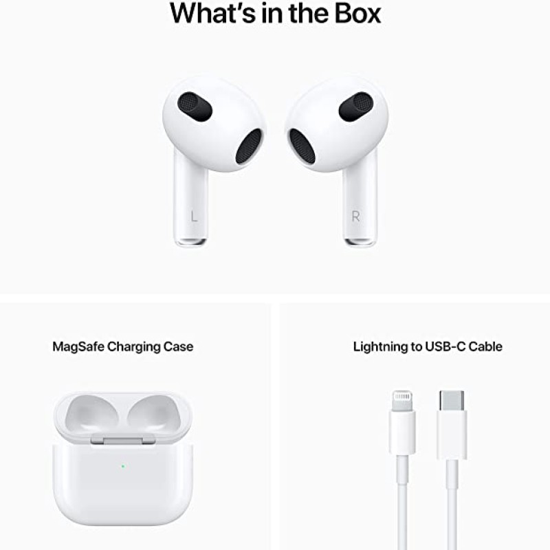New AirPods With MagSafe Charging Case White (3rd generation)--1