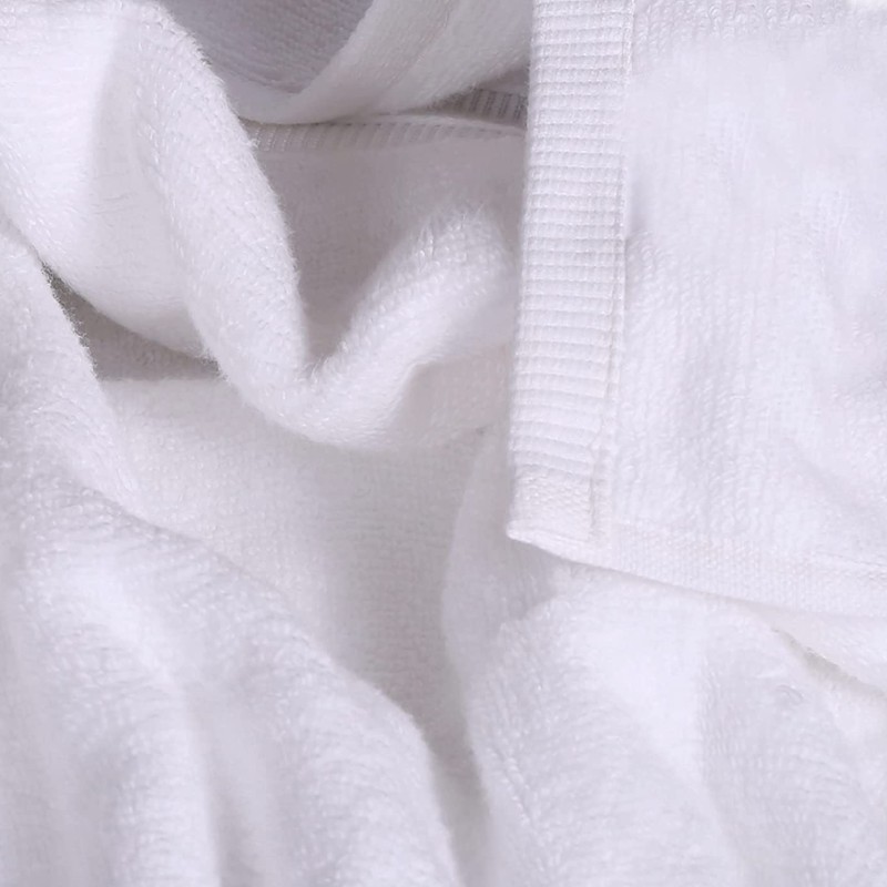 White Bath Towels–75 x 145cm Soft and Absorbent, Premium Quality Perfect for Daily Use 100% ZERO Twist Cotton Towel--6