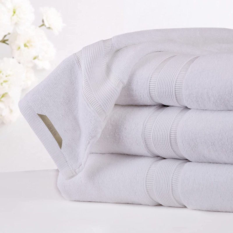 White Bath Towels–75 x 145cm Soft and Absorbent, Premium Quality Perfect for Daily Use 100% ZERO Twist Cotton Towel--2