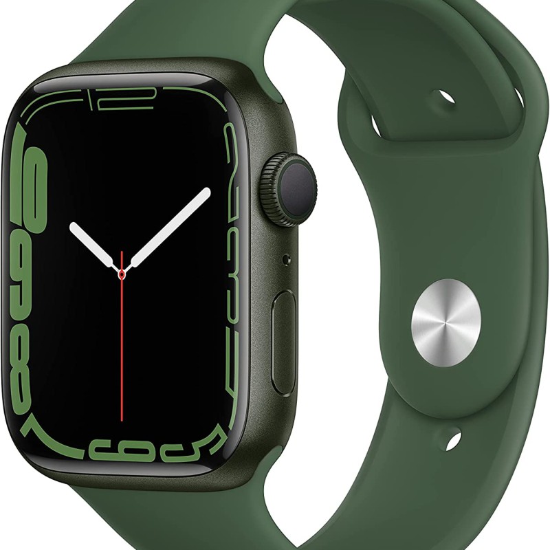 Apple Watch Series 7 (Gps, 45mm) - Green Aluminium Case, Clover Sport Band--0