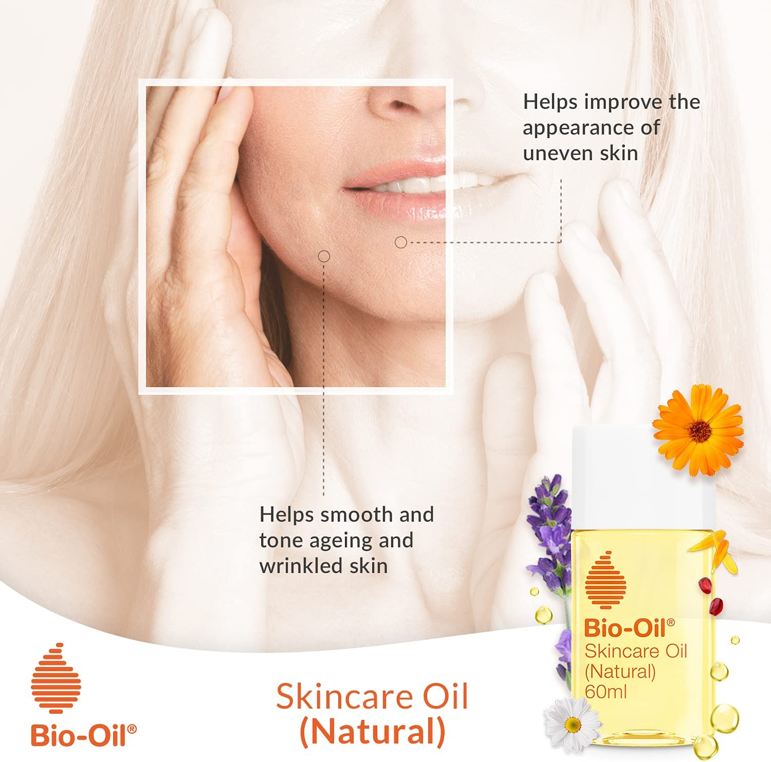 NEW Bio-Oil Natural Skincare Oil - 100% Natural Formulation - Improve the Appearance of Scars, Stretch Marks and Uneven