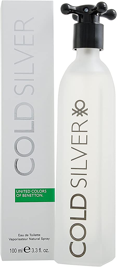Benetton Cold Silver Eau De Toilette For Men, 100 ml