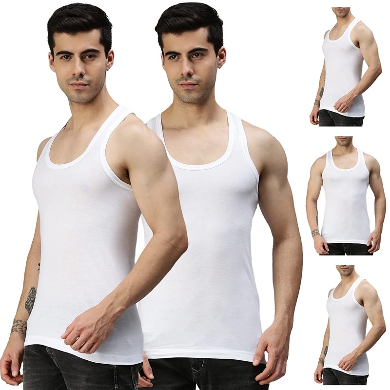 Lux Cozi (GenX) Men's Cotton Vest (Pack of 3) + 1 pen free--3