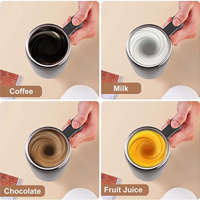 Auto Self Mixing Stainless Steel Cup For Coffee, Milk--5