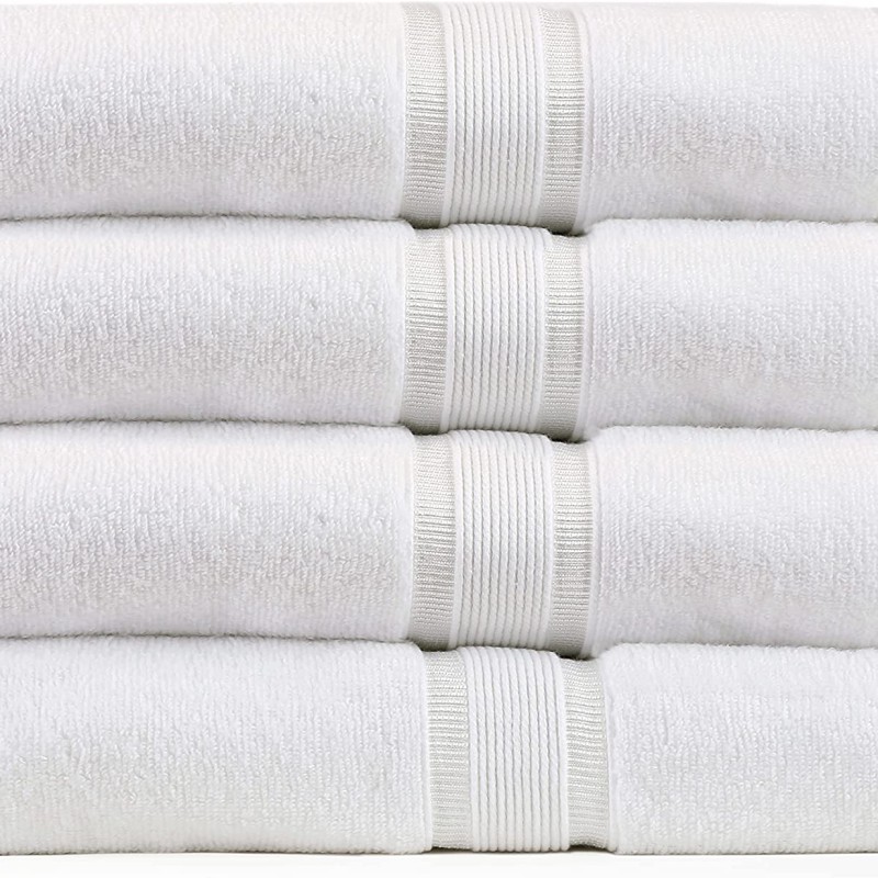 White Bath Towels–75 x 145cm Soft and Absorbent, Premium Quality Perfect for Daily Use 100% ZERO Twist Cotton Towel--0