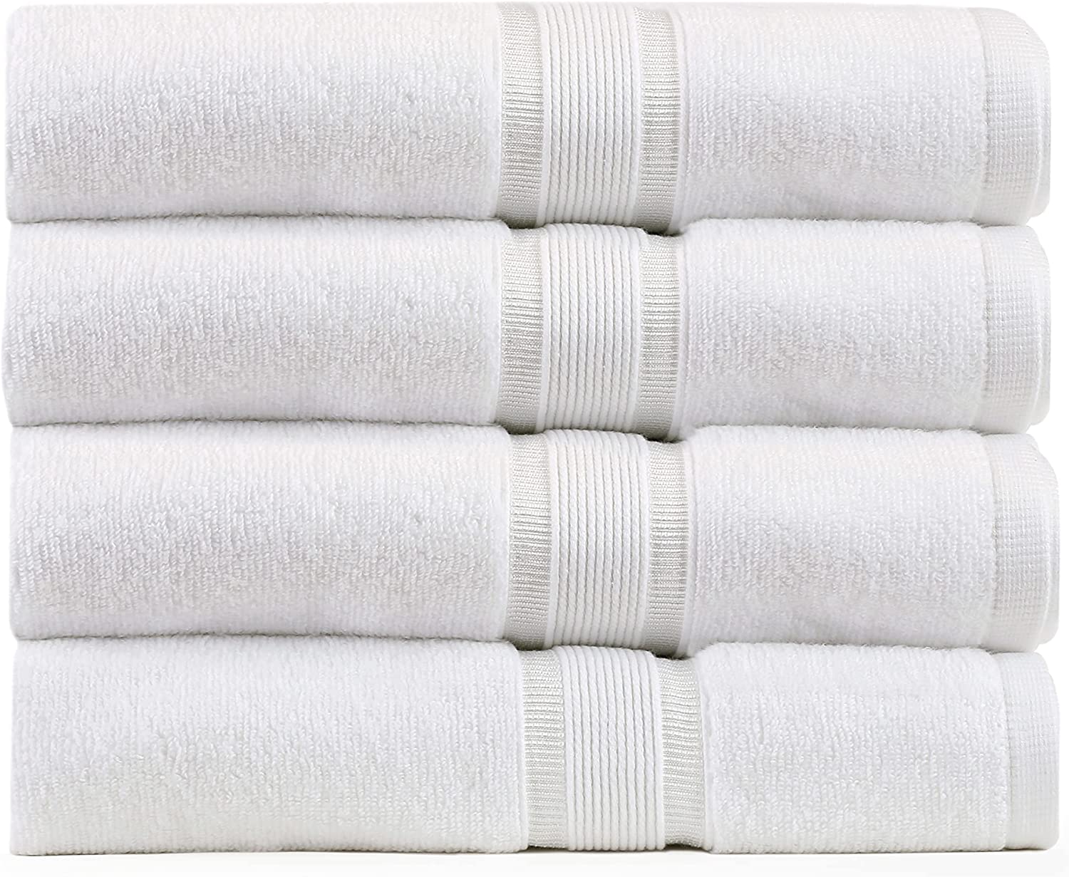 White Bath Towels–75 x 145cm Soft and Absorbent, Premium Quality Perfect for Daily Use 100% ZERO Twist Cotton Towel