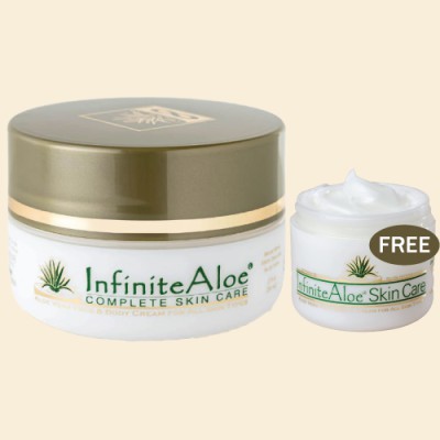 InfiniteAloe, Aloe Vera Body & Face Moisturizer, With 2oz Travel Jar Free