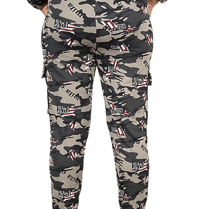 Minora Best  Ladies Army Camouflage Print 2 Piece Tracksuit Jogging Lounge Suit--5