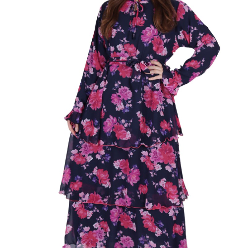 Women’s Fancy Printed Maxi Dress--0