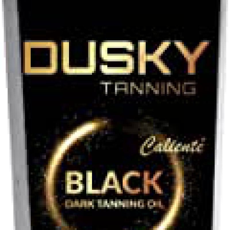 DUSKY TANNING Dusky Black Dark Tanning Oil, Hypoallergenic & Water Resistant Moisturizing Tanning Oil, 235ml + Tanning b--0