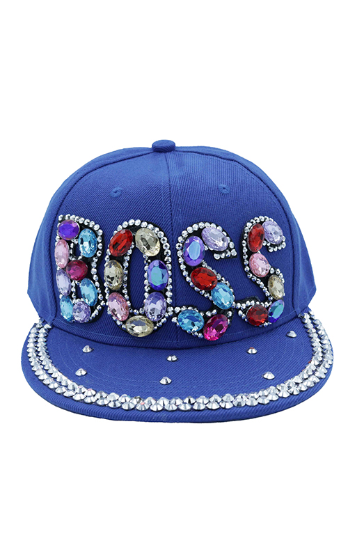 Popfizzy Bling Baseball Cap for Women, Fancy Rhinestone with sewn eyelets Hat