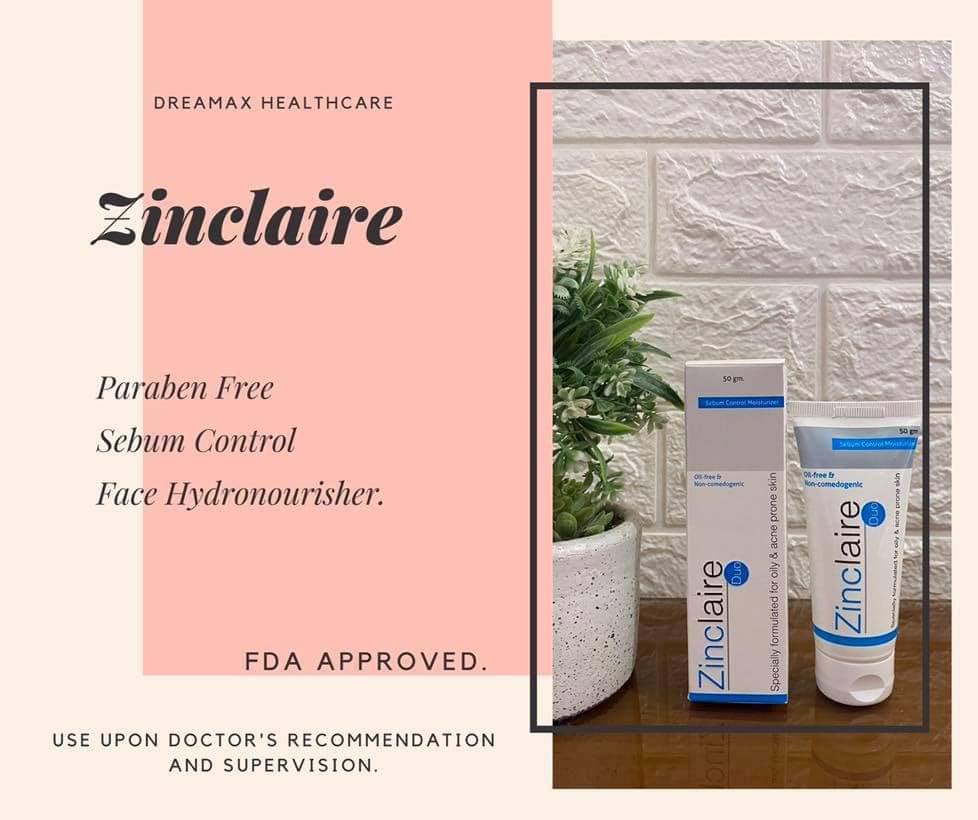 Zinclaire Control Moisturizer and acne Cream by DREAMAX