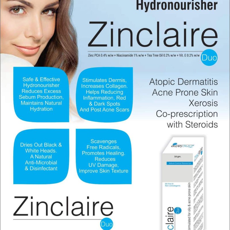 Zinclaire Control Moisturizer and acne Cream by DREAMAX--0