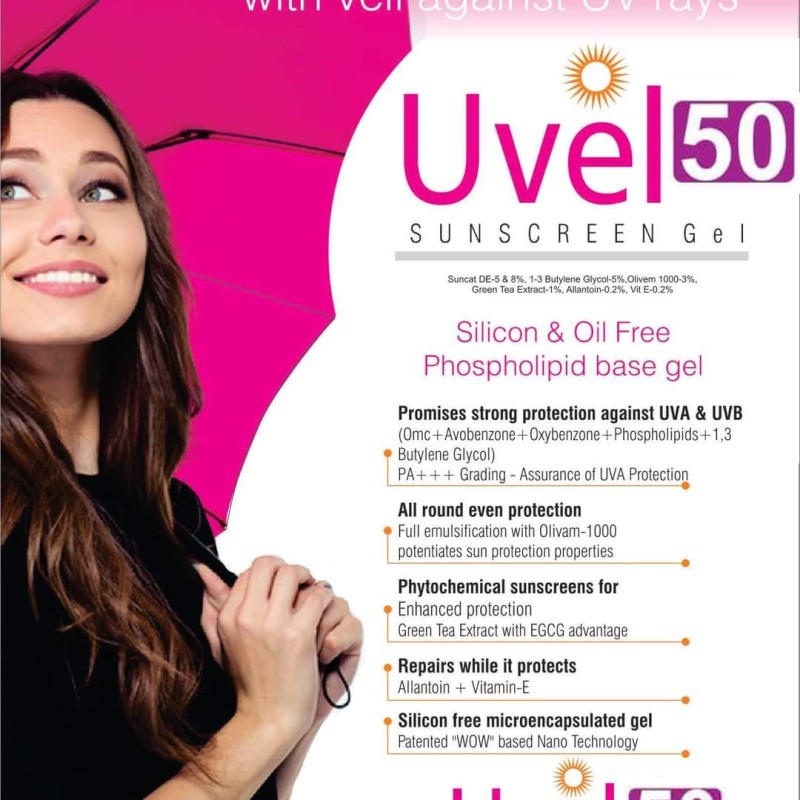 Uvel 50 Sunscreen Gel | UVA/UVB Protection--2