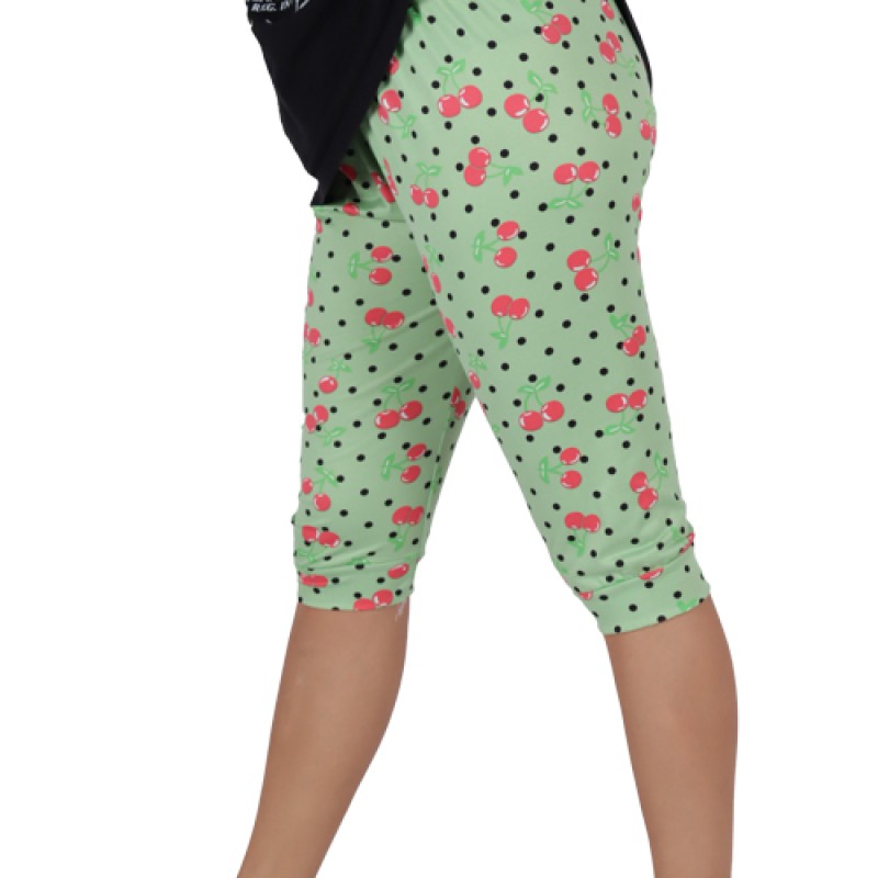 Soft Capri Pant For Women With Cute Print Sleepwear--2