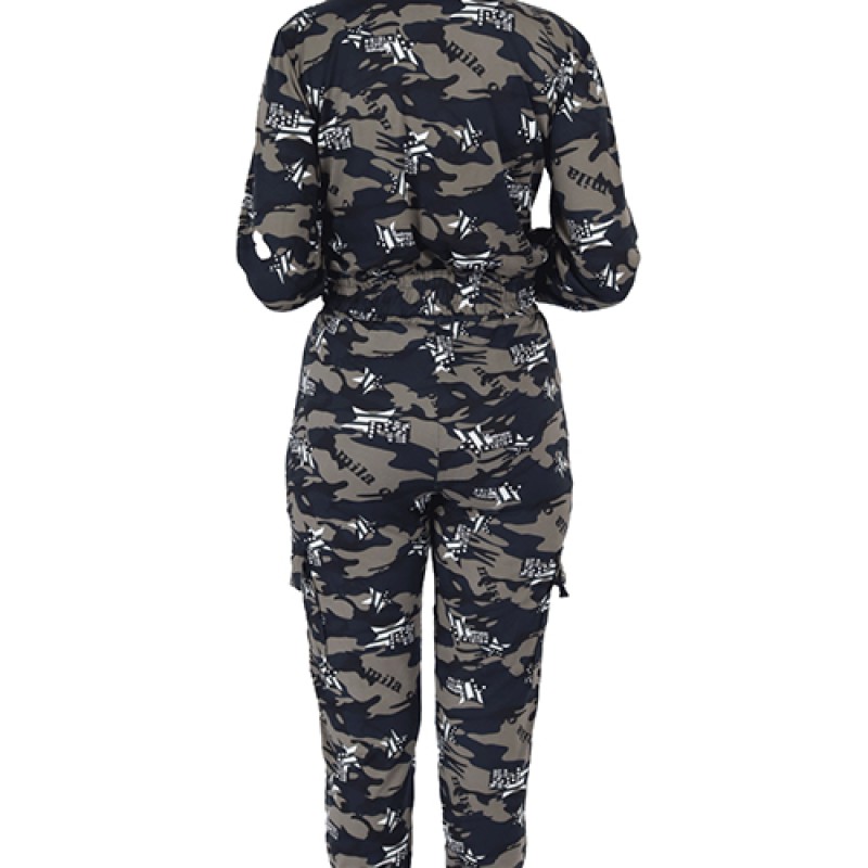 Women's New Army Camouflage Print 2 Piece--2