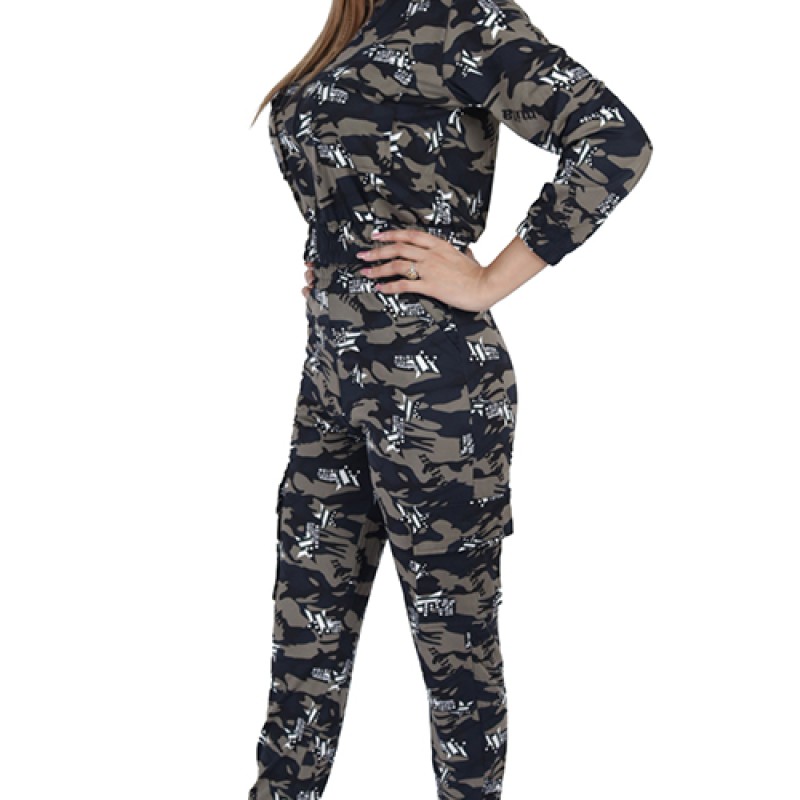 Women's New Army Camouflage Print 2 Piece--0