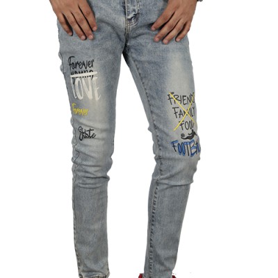 Men's Printed Slim Fit Jean