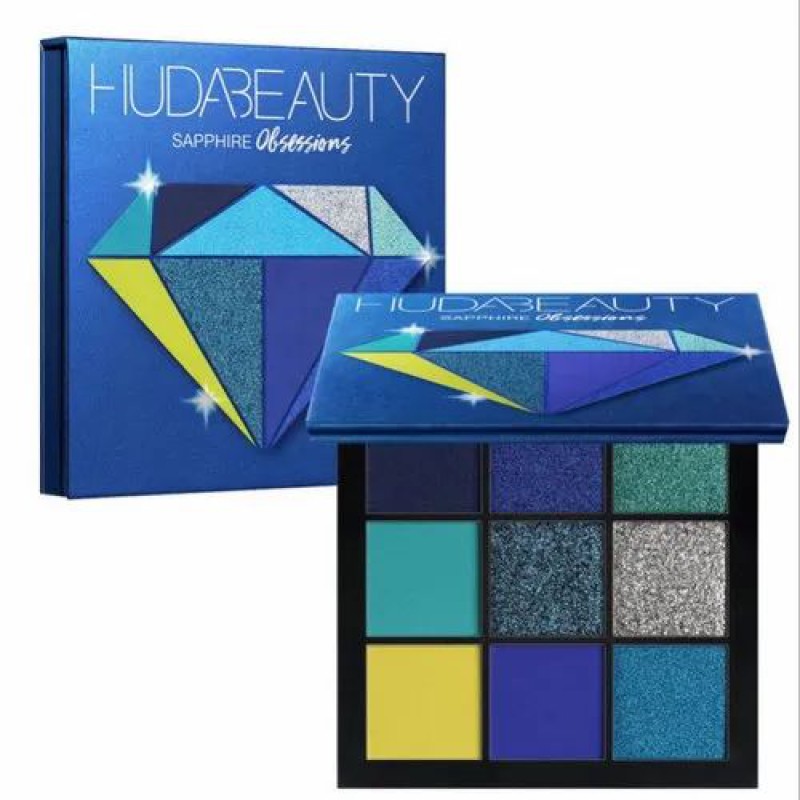 Exclusive New HUDA BEAUTY Obsessions Eyeshadow Palette (Sapphire)--1