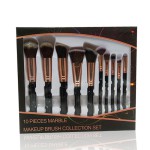 10 Pieces Marble Makeup Brush Collection Set