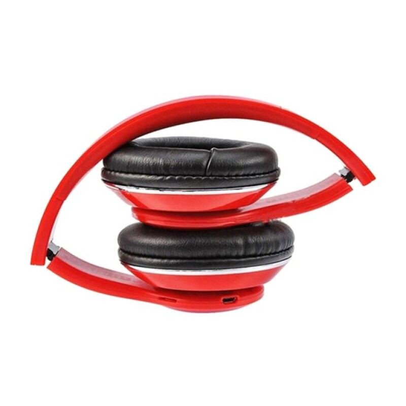 Bluetooth On-Ear Headphones With Mic Red/Black--1