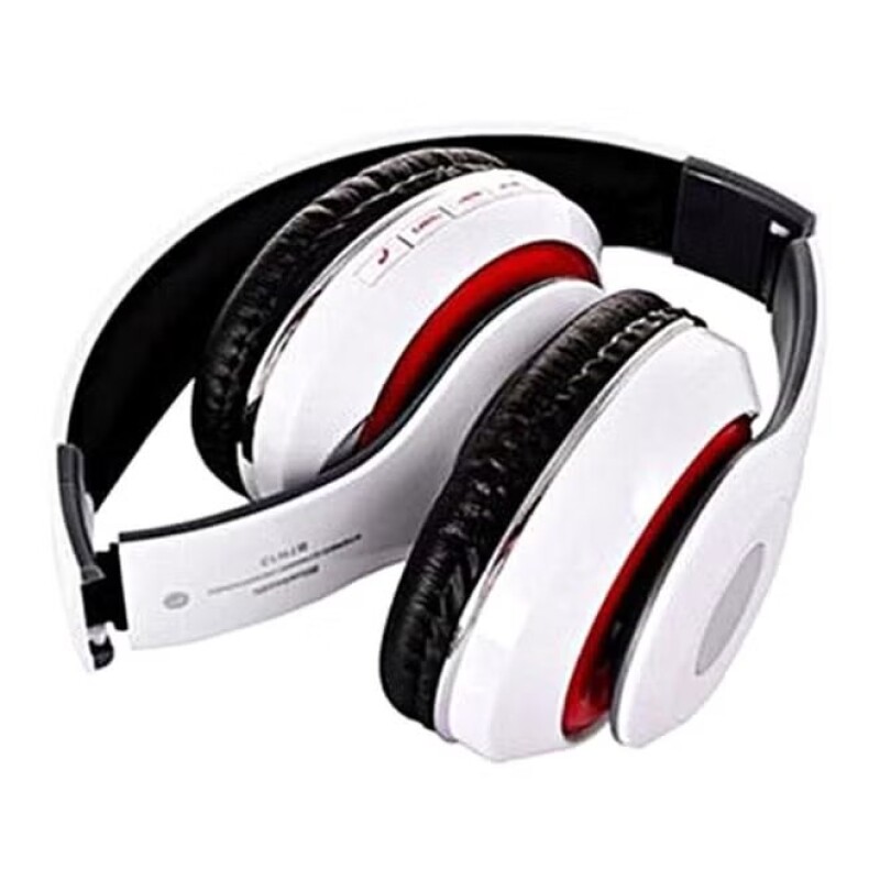 On-Ear wire Headphones With Mic Black&White--1