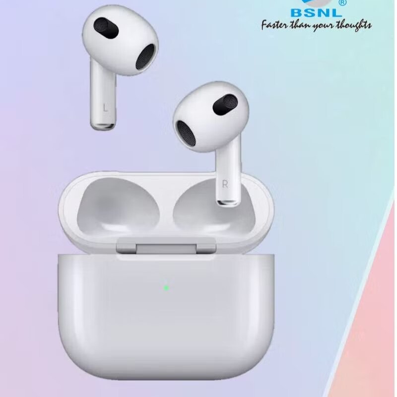 Airpod Intelligent Touch Sensor In-Ear Earphones With Qi Wireless Charging Case White--0