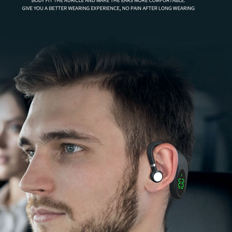 TL8 Single bluetooth 5.0 Earphone Car Business Handsfree Wireless Headset With Microphone Digital Display Earbuds For Dr--2