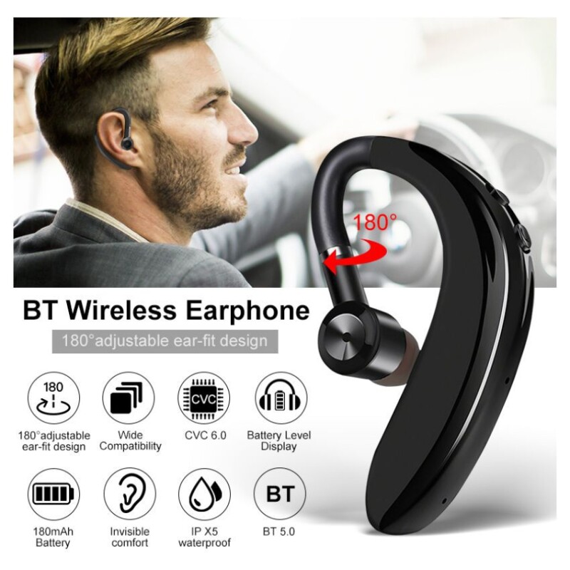 Infinizy Premium S109 Single Ear Bluetooth v5.0 Wireless In Ear Earbuds--2