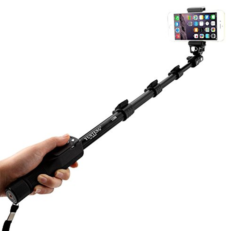 Yunteng 1288 Quality Goods Bluetooth Wireless Extendable Handheld Selfie Stick With Zoom for iP Samsung mobile phone7274--0