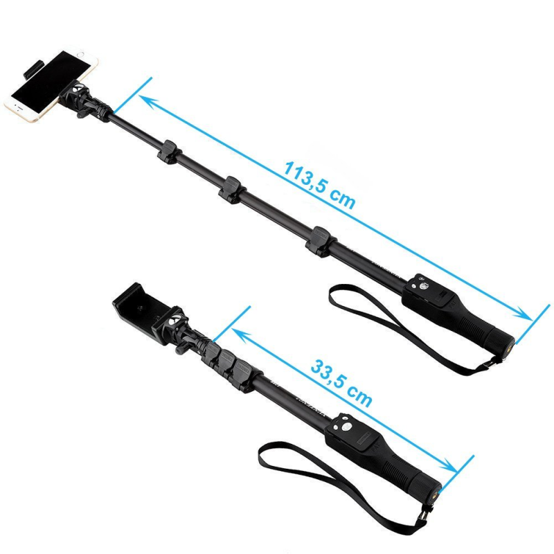 Yunteng 1288 Quality Goods Bluetooth Wireless Extendable Handheld Selfie Stick With Zoom for iP Samsung mobile phone7274--1